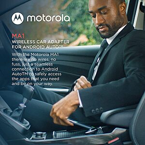 Motorola MA1 Wireless Android Auto Car Adapter - Instant Connection from  Smartphone to Car Screen with Easy Setup - Direct Plug-in USB Adapter -  $89.99