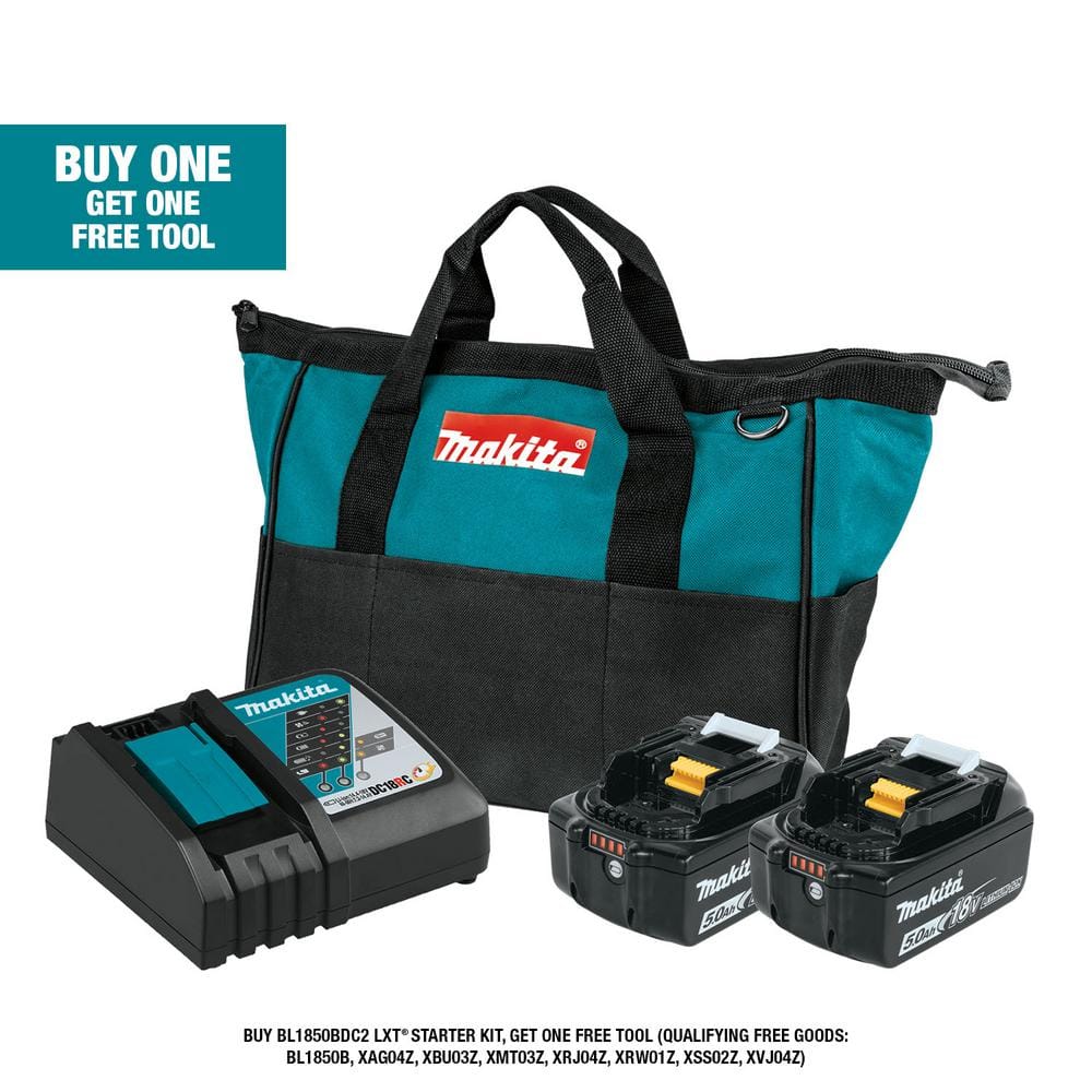 Makita 18V LXT 5.0Ah Battery + Charger Starter Pack w/ Bonus Tool (hackable) $199 Home Depot