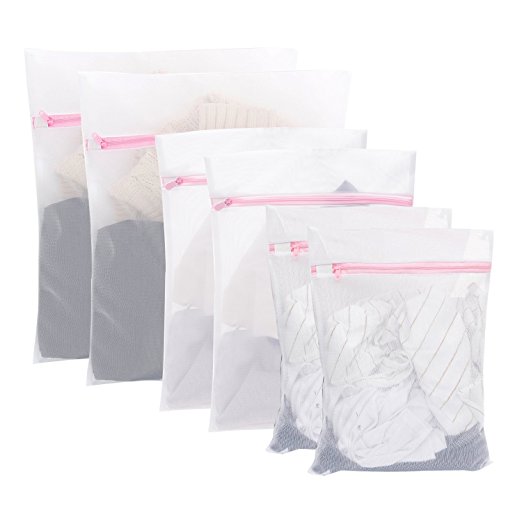 Set of 6 Deluxe Laundry Wash Bags for Delicates, Lingerie, Sweater, Bras, and Organization $5.94 + Free Shipping