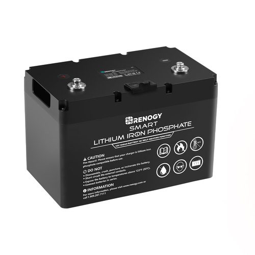 Renogy 12V 100Ah Smart Lithium Iron Phosphate Battery w/ Self-Heating Function - $650.24