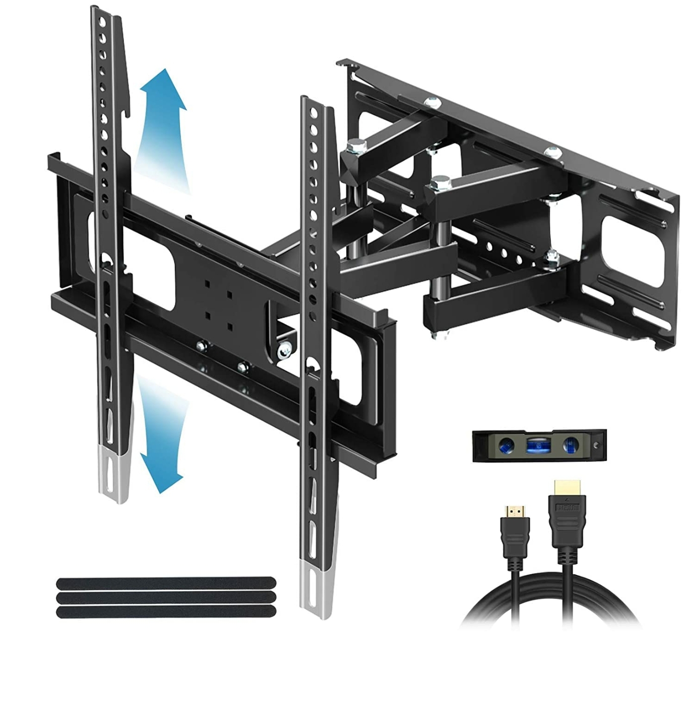 Everstone TV Wall Mount for Most 32"-65" TVs Heavy Duty Dual Arm Articulating Full Motion Tilt Swivel $19.79