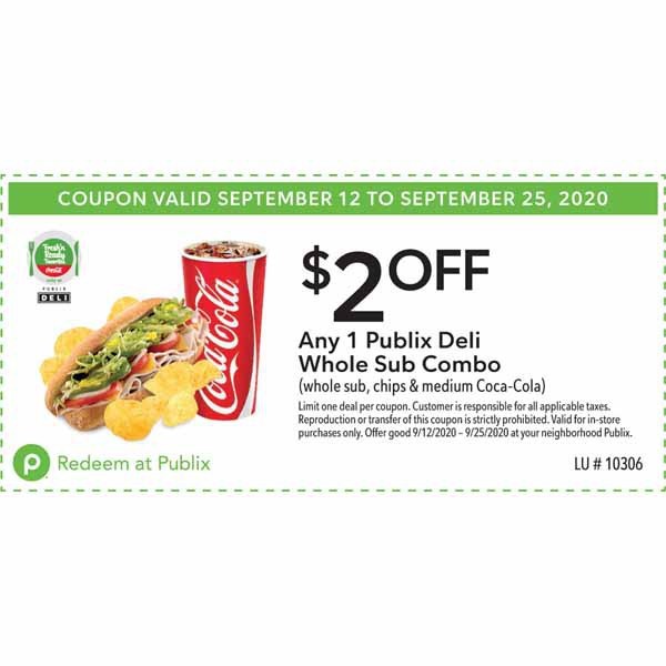 Publix Sub Deal Cheaper When Adding Drink And Chips W Coupon Ymmv Based On Location