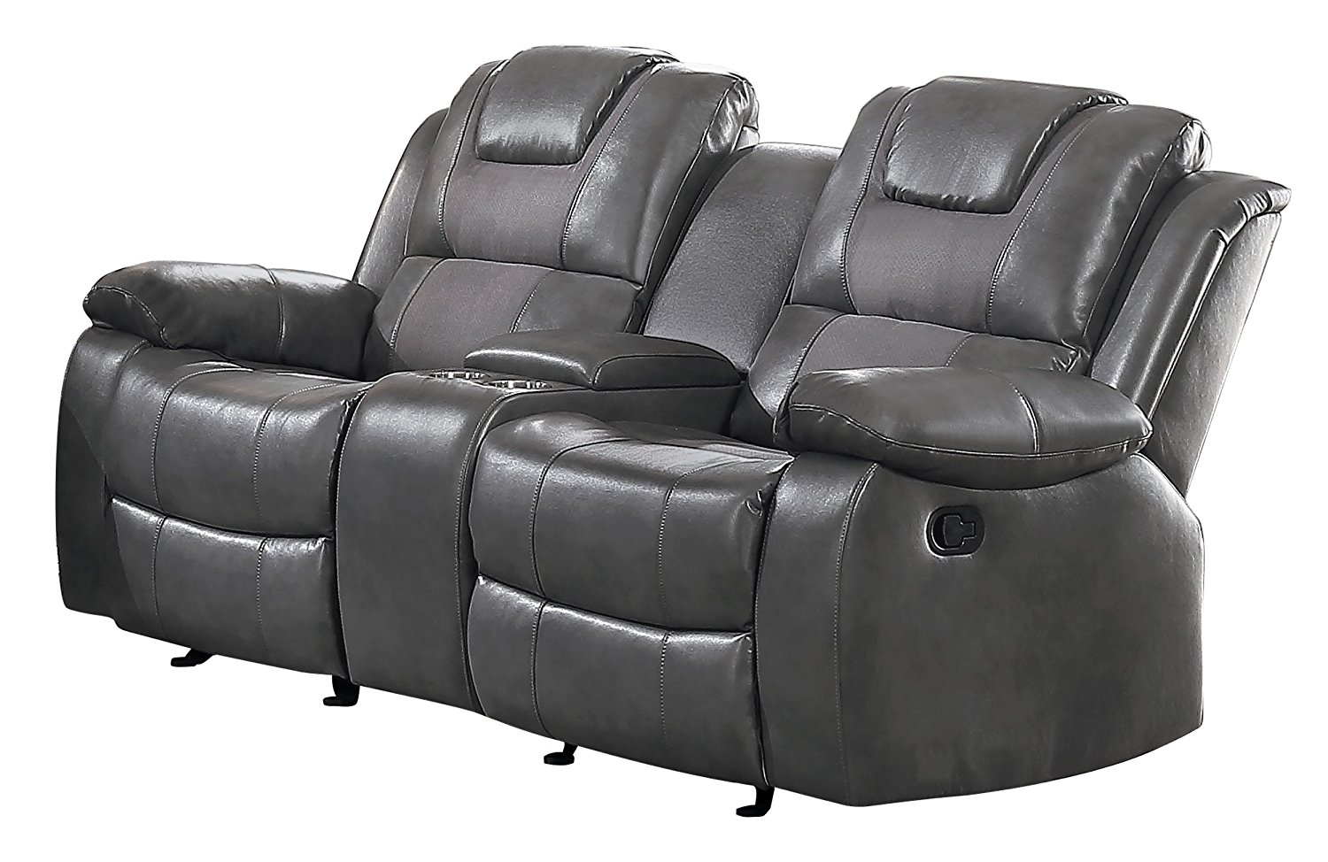 Homelegance Taye Glider Double Recliner Loveseat with ...