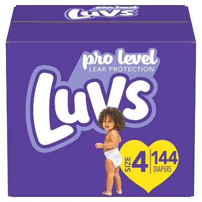 Luvs Pro Level Leak Protection Diapers Giant Pack - Size 4 - 144ct : Target $15/$75 gc and $2 coupon