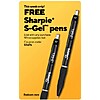 At Staples - Sharpie S-Gel Retractable Gel Pen, Medium Point, Black Ink, 2/Pack (2096156) FREE AC # 55676 w/any purchase.