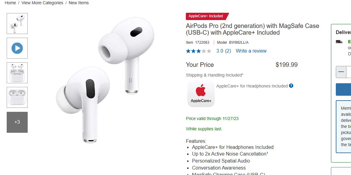 airpods pro 2 costco canada
