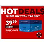 At staples - Hammermill Copy Plus Printer Paper case  (8.5&quot; x 11&quot;) $39.99, Starts from 04/28-5/11
