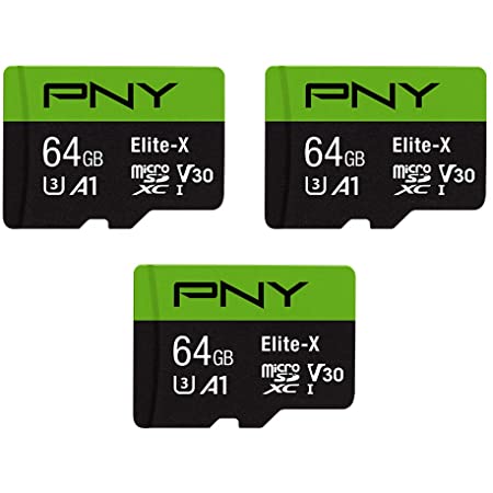 3 Pack - PNY 64GB Elite-X Class 10 U3 V30 microSDXC 100MB/s, Class 10, U3, V30, A1, 4K UHD, Full HD, UHS-I $21.99