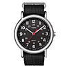 Timex Unisex Weekender Black/Silver 38mm Casual Watch, Fabric Slip-Thru Strap $34.7