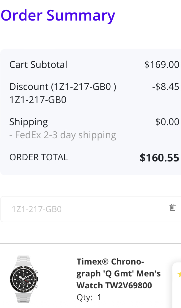 Timex Q chronograph GMT 169 at