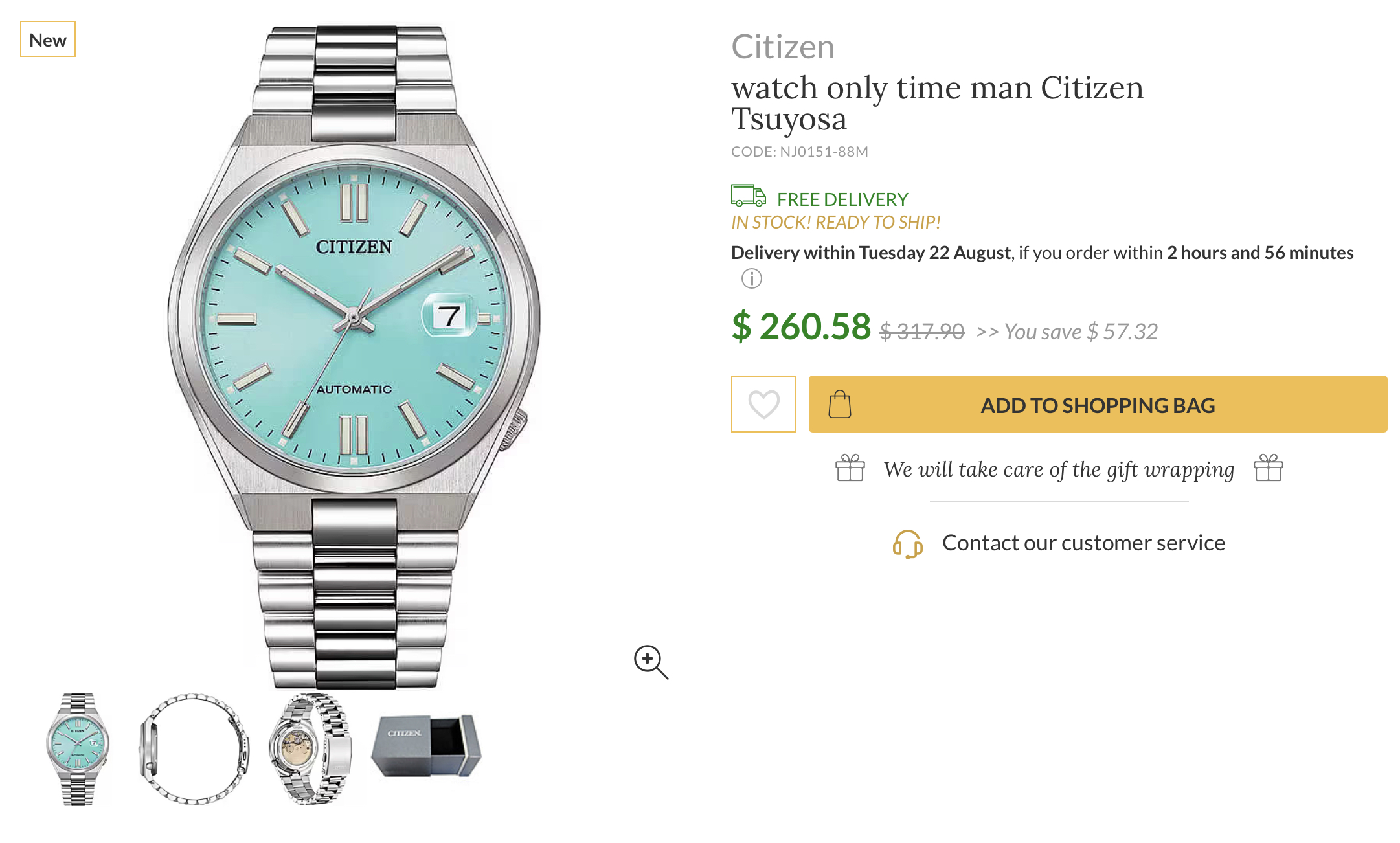 Citizen Tsoyusa - Automatic $221.50 w/coupon HALF PRICE