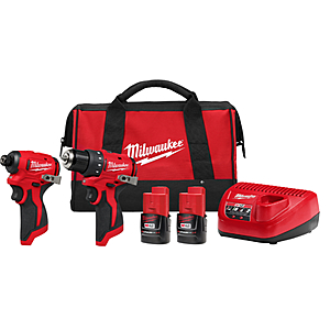 Milwaukee M12 subcompact brushless 2-Tool, 2 battery kit #3494-22 $129 at Northern Tool