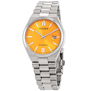 40mm Citizen Men's Automatic Tsuyosa SS Sport Luxury Watch: Orange $239, Yellow $222 + Free S&H
