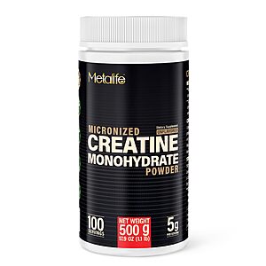100% Pure Creatine Monohydrate Powder 100 Servings, Canada-Made $9.74