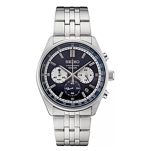 Seiko Essentials Men's 42mm Blue Dial Stainless Steel Chronograph Watch - SSB427 $143