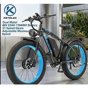 KETELES K800 2000W Dual Motor Mountain Electric Bike $869.65