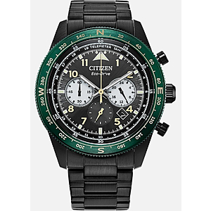 (Refurbished) Citizen 43mm Men's Sport Chronograph Calendar Eco-Drive Black Watch $157.50 + Free S&H