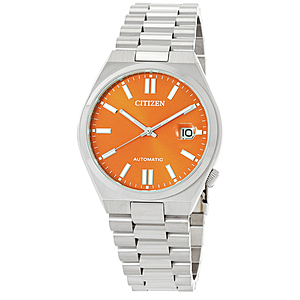 40mm Citizen Tsuyosa Automatic Orange Dial Men's Watch $219 + Free S&H