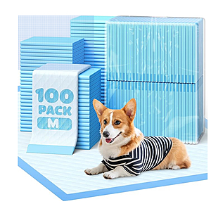 Powools Puppy Pads, 22 x 22 in, Super Absorbent, Spill-Proof, 100 Packs S/S $14.98