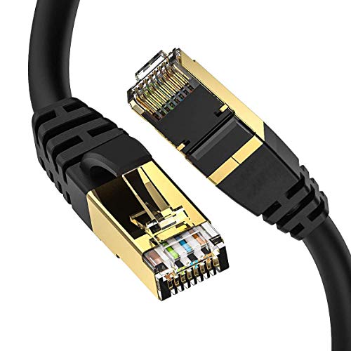 Cat8 Ethernet Cable, Outdoor&Indoor, 6FT Heavy Duty High Speed 26AWG Cat8 LAN Network Cable 40Gbps, 2000Mhz with Gold Plated RJ45 Connector, Weatherproof S/FTP UV Resistant $4.04