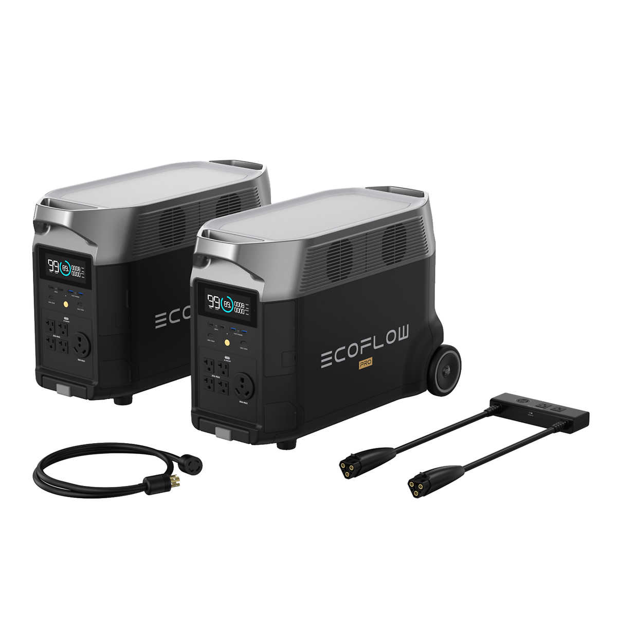 EcoFlow 7200Wh/240V 2xDELTA Pro with DVH Whole Home Battery Backup