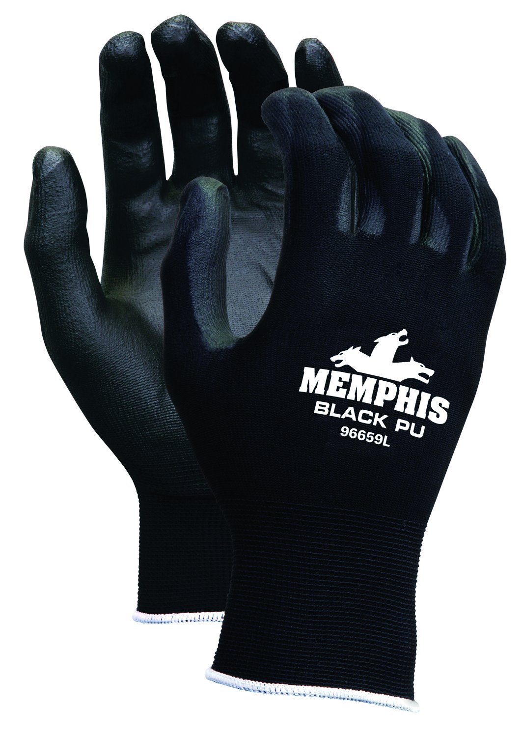 MCR Safety Gloves Nylon Knitted Shell Black, 1-Pair - Large - $1.81 FS w/ Prime