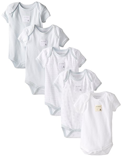Amazon Set Of 5 Burt S Bees Short Sleeve Bodysuits 12 Months