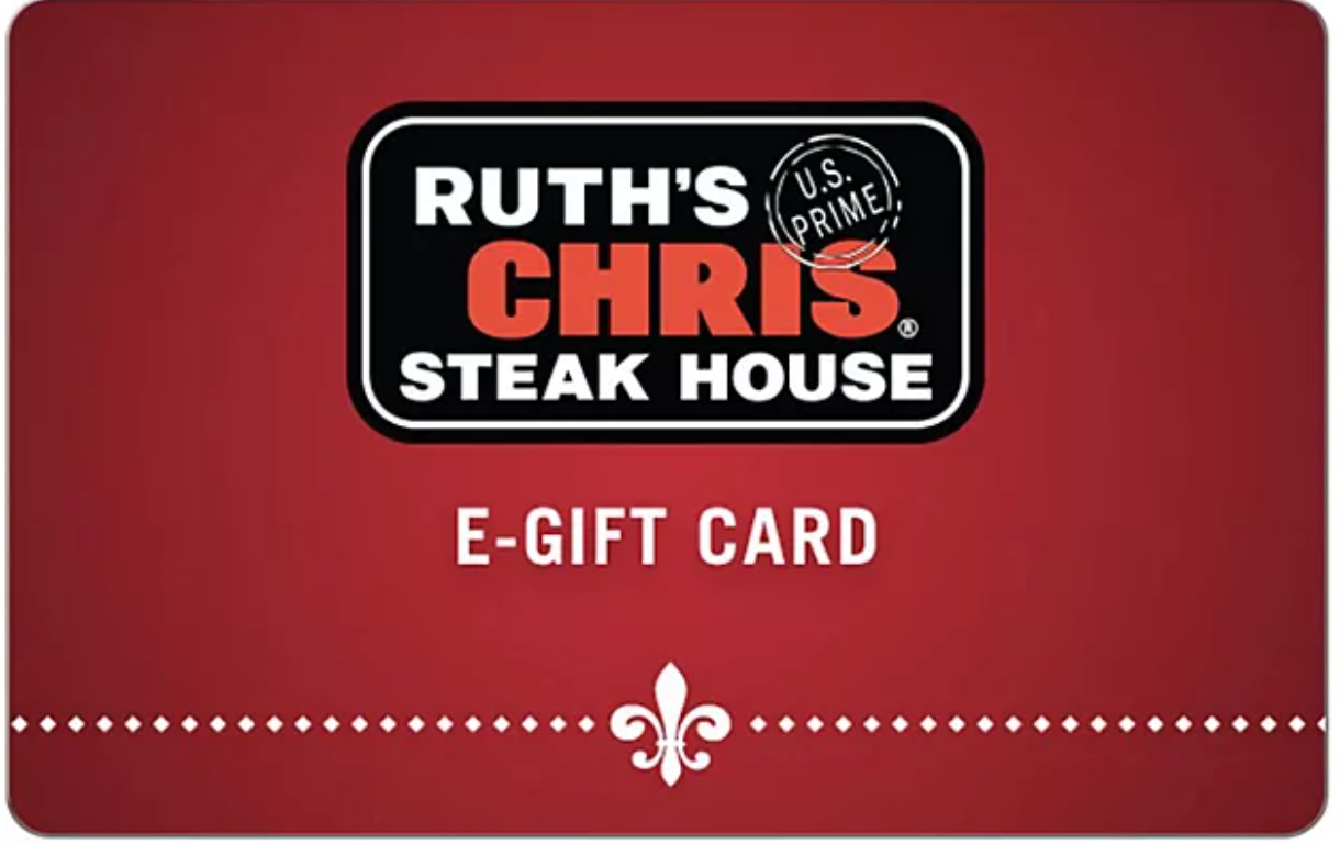 Ruth's Chris Gift Card 20 off (39.98 for 50) edelivery