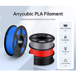 Anycubic 10kg (10x 1kg Spools) PLA Filament (Multiple Colors) $65 ($6.50/kg) with Coupon at AliExpress - Free Shipping