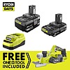 ONE+ 18V Cordless 3-1/4 in. Planer Kit with (1) 2.0 Ah Battery, (1) 4.0 Ah Battery, and Charger-$99