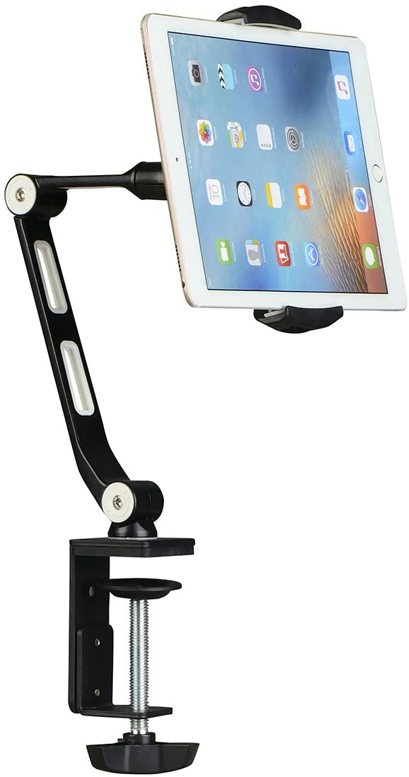 Amazon.com: Suptek Aluminum Alloy Cell Phone Desk Mount Stand 360° Tablet Stand and Holders Adjustable for iPad, iPhone, Samsung, Asus and More $20.79