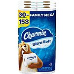 Charmin Ultra Soft Cushiony Touch Toilet Paper, 24 Family Mega Rolls = 123 Regular Rolls x 3 - 5%SS - $4 coupon -$25 GC = $72.15