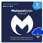Malwarebytes Premium Antivirus/Internet Security Software (1-Year/5 Devices) $25 (Digital Delivery)