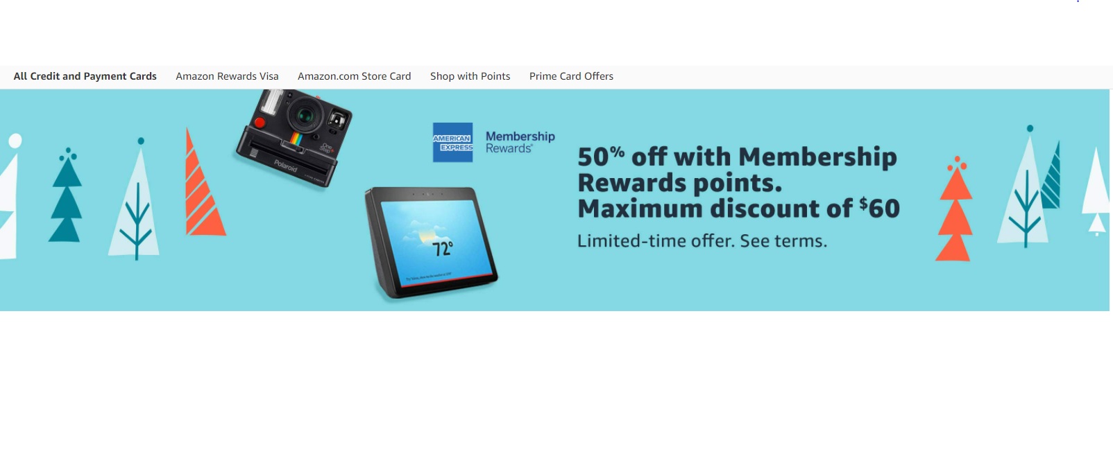 (YMMV) Amex Membership Reward 50% off Purchase on Items Sold by Amazon with Membership Rewards Points - Max Discount of $60