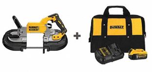 DeWalt 20V Max Deep Cut Band Saw, 5 AH Battery, Charger, and Case! DCS374B + DCS374B = $319 (Free Pickup or Paid Shipping)