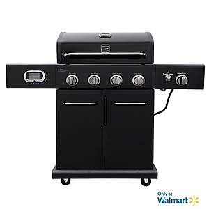Kenmore 4 Burner Smart Gas Grill w Side Searing Burner Black