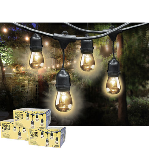 Costco Feit Outdoor Weatherproof String Light Set, 48 ft, 24 Light Sockets, Includes 36 Bulbs Per Set $59.99 plus $3 S&H min. 3 order. regular price $68 shipped