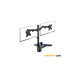 MOUNTUP Dual Monitor Stand - Freestanding &amp; Height Adjustable Monitor Desk Mount, Steady VESA Mount Computer Monitor Stand for 2 Screens up to 27 inch, MU1002 - $32