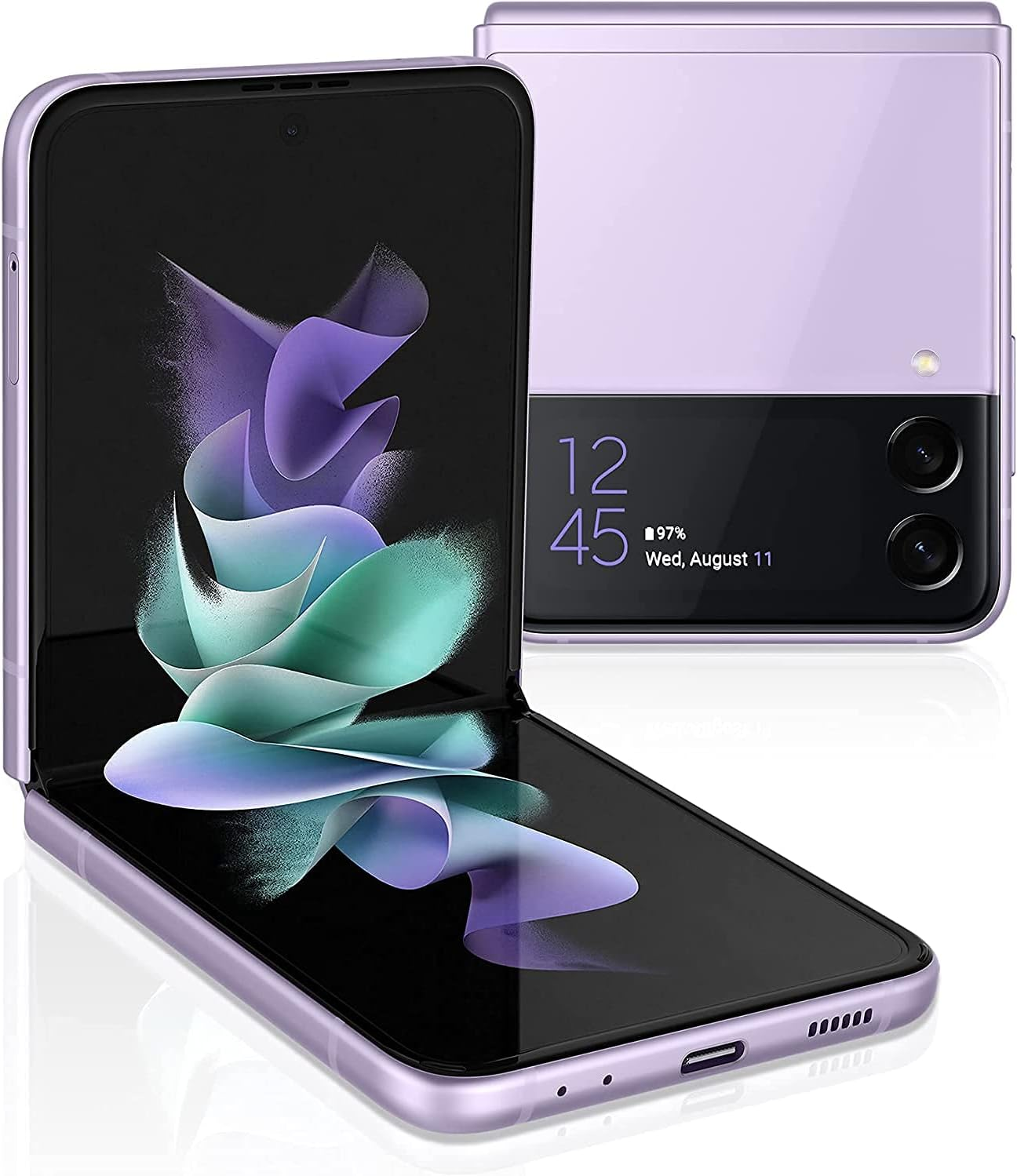 Samsung Galaxy Z Flip 3 5G T-Mobile Locked Android Cell Phone US Version Smartphone Flex Mode Intuitive Camera Compact 128GB (Renewed) (Lavender) at Amazon.com $274
