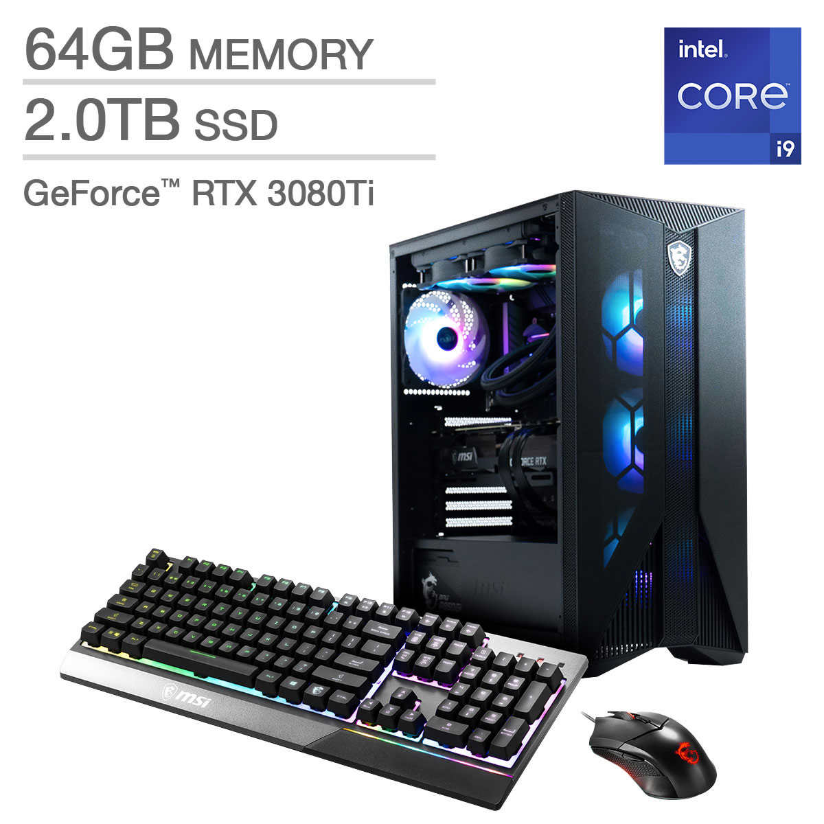 MSI Aegis RS Gaming Desktop - Intel Core i9-12900KF -  GeForce RTX 3080Ti 500$ Costco gift card for 3k+ purchases brings to $3099 ($3599.99 includes $500 Costco Shop Card)