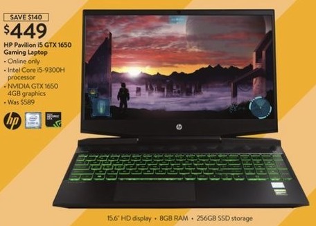 Walmart Black Friday Hp Pavillion 15 6 Gaming Laptop Intel I5 9300h Nvidia Gtx 1650 4gb 8gb Ram 256gb Ssd For 449 00
