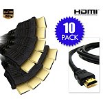 10-Pack: High Speed HDMI Cables with 1080p HD Resolution, 3D Capability &amp; Gold Tip! - $14.99 + free shipping
