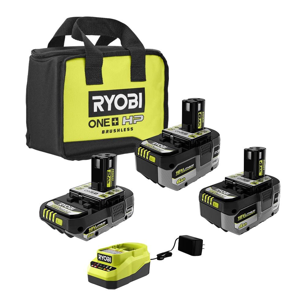 YMMV Ryobi HP Battery Kit 2ah, 4ah, 6ah and Charger - Home Depot in Store $100