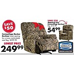 Simmons Camouflage Rocker Recliners for $249.99