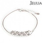 Sterling Silver Double Chain Beaded Design Bracelet - $30.58 + Free Shipping