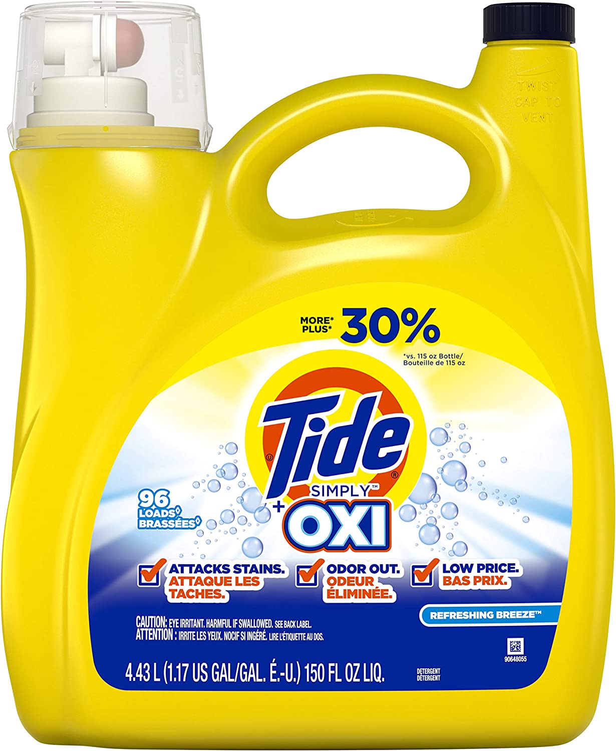 Tide Liquid Laundry Detergent 150oz Simply + Oxi or 165oz Simply