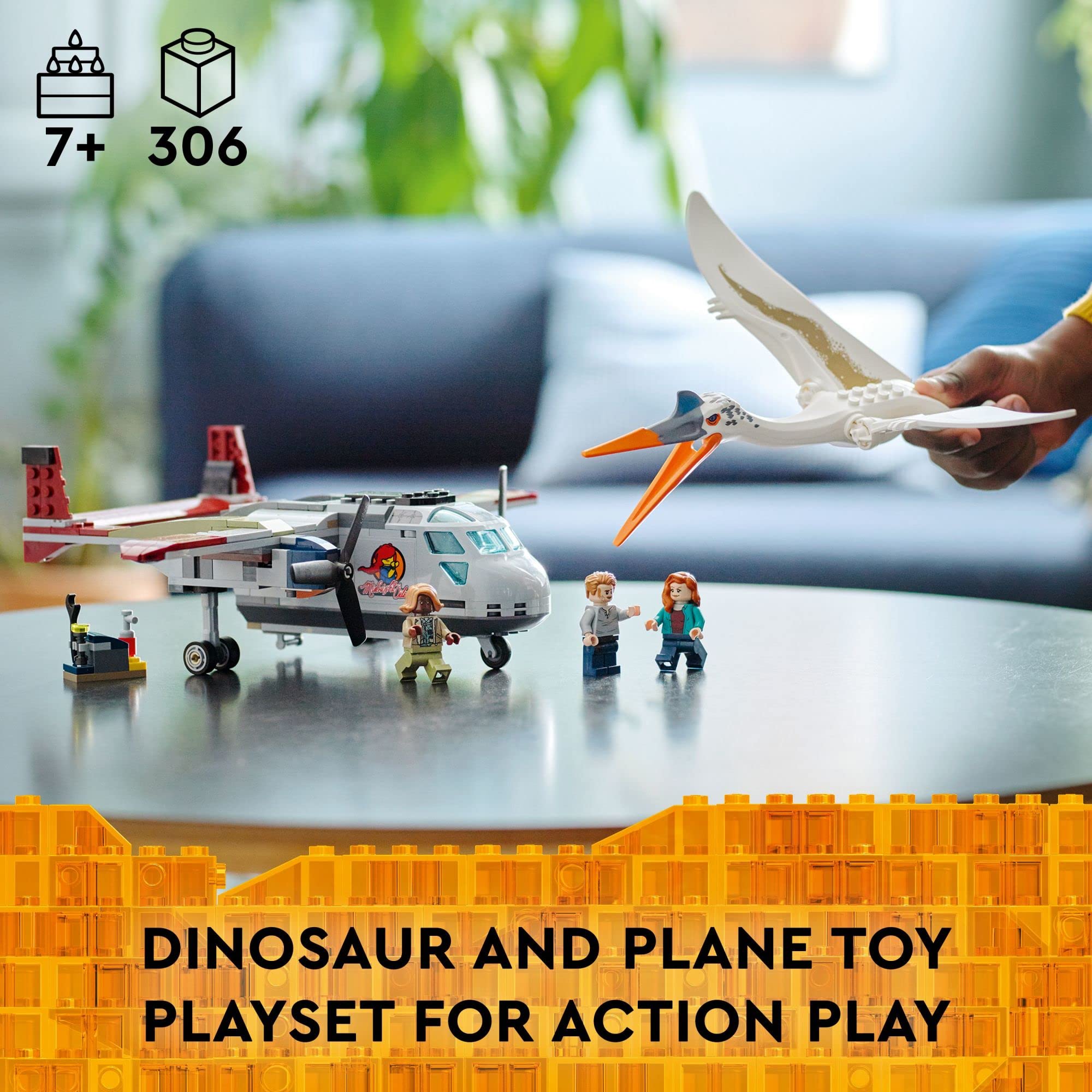 lego jurassic world quetzalcoatlus plane ambush toy