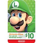 $10 Nintendo eShop Gift Card (Digital Code) $9