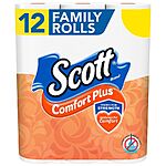12-Pack Scott ComfortPlus 1-Ply Toilet Paper 2 for $5.20 + Free Store Pickup on $10+ Orders