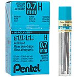 144-Pieces Pentel Super Hi-Polymer 0.7mm Medium H Mechanical Pencil Lead Refills $1.20 w/ S&amp;S